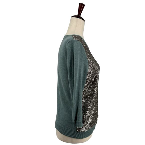 Wrap Designed in London Sequined Sweater Silk Cotton 8 Womens - Picture 4 of 9